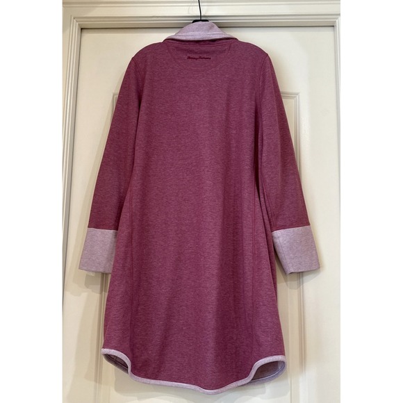 TOMMY BAHAMA Reversible Sun Fade Striped Pink Sweatshirt Dress Sz XL?Nautical - Picture 3 of 8